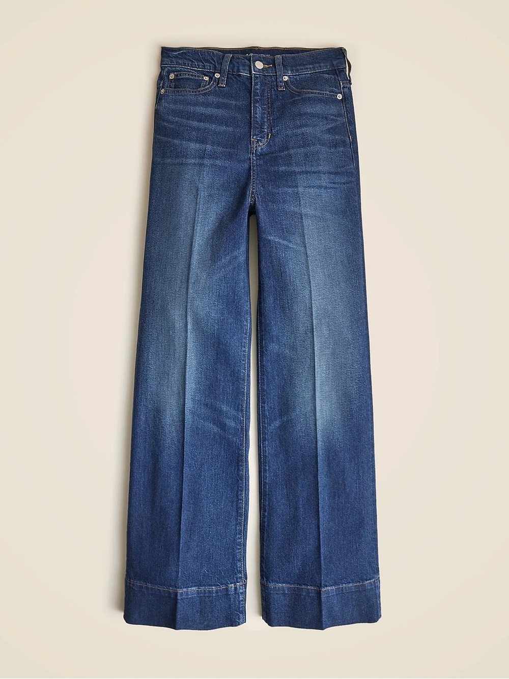 J. Crew ‘96 Denim Trouser High Rise Wide Leg Dark Wash Women’s 25